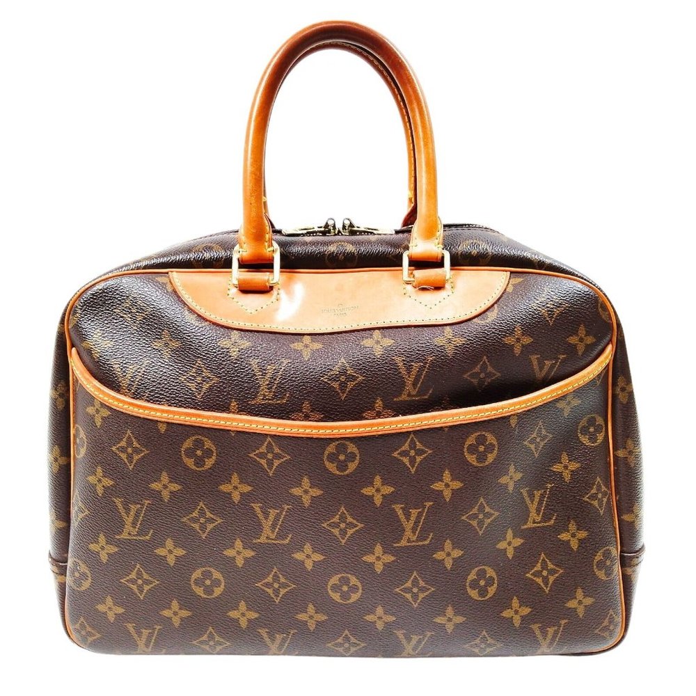 Louis Vuitton Brown Monogram Satchel with Vachetta Trim